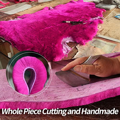 IRIWOOL Luxury Genuine Sheepskin Auto Seat Cover, Soft Wool Seat Pad Warm for Car and Office Chair Non-Slip Universal Fit, 19.2 Inch x19.2 Inch (Front seat Cushion 1pc, Light Brown)