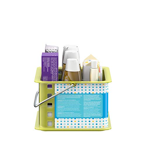Johnson s Bath Discovery Gift Set for Parents-to-Be, Caddy with Baby Bath Time & Skin Care Essentials, Bath Kit Includes Baby Body Wash, Shampoo, Wipes, Lotion & Diaper Rash Cream, 7 Items