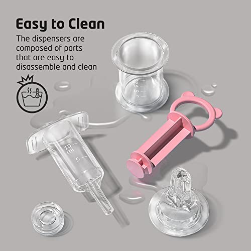 Baby Medicine Dispenser Kit by melagrana | Ideal for Liquid Medicine and Other Liquid Nutrients | 4-Piece Kit That Includes an Oral Feeding Syringe and Dropper | Designed for Both Babies & Toddlers