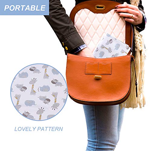 Baby Diaper Changing Pad Liners(22X27.5 inches)Soft Bamboo Cotton Waterproof Changing Pad for Baby Underpads Mattress Pad Sheet Protector Portable Reusable Urine Pads for Travel Gear Pack of 3