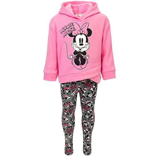 Disney Minnie Mouse Mickey Mouse Fleece Hoodie and Leggings Outfit Set Infant to Big Kid