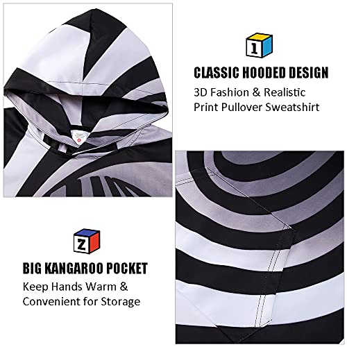 AIDEAONE Boys Girls 3D Print Casual Pullover Hoodies Hooded Sweatshirts Tops Blouse with Pocket Age 6-16