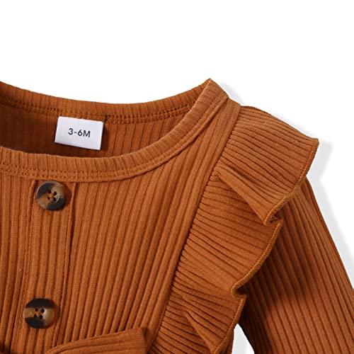 PATPAT Baby Girl Dress Infant Girls Long Sleeve Fall Casual Dress Round Neck Floral Print A-Line Dress