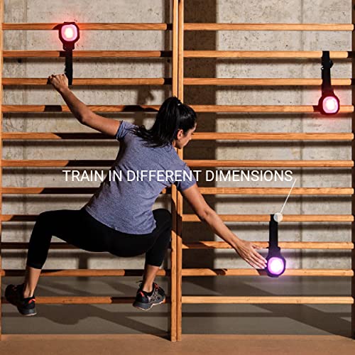 ROXPro Flash Reflex Reaction and Cognitive Training Kit - LED Light Pods with Smart App-Connect for Sport, Fitness, Speed and Agility - for Coaches, Gyms and Individual Athlete Workouts