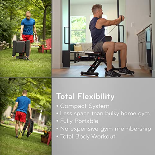 Total Flex L with Performance Pack Compact Design, Home Gym, Versitiale Exercises, Workout Bench Press, Fitness Equipment (Total Flex L with Performance Pack)