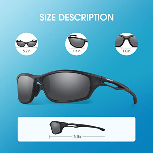 Duduma Polarized Sports Sunglasses for Men Women Running Cycling Fishing Golf Driving Shades Sun Glasses Tr90