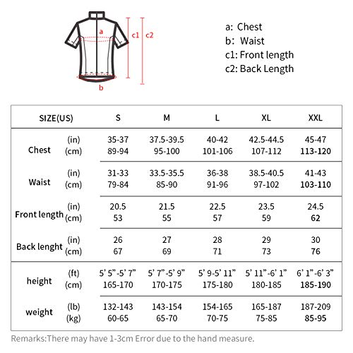 BERGRISAR Men s Cycling Jerseys Short Sleeves Bike Shirt