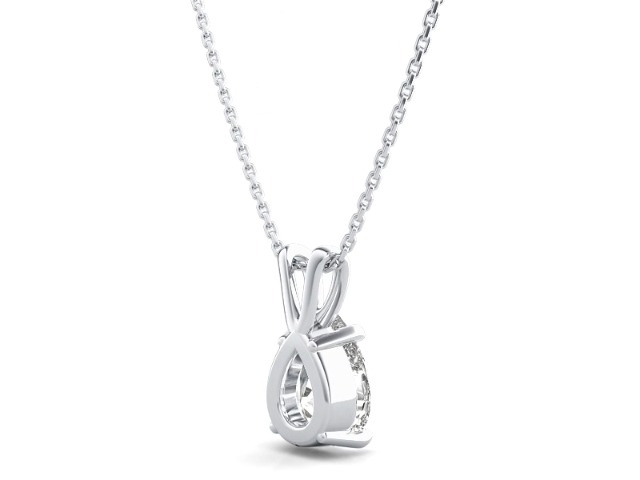 The Diamond Deal 1/4 Carat - 5 Carat | IGI Certified Lab Grown Diamond Pendant Necklace For Women | 14K White, Yellow Or Rose Gold | Lab Created Solitaire Lab-Grown Diamond Pendant Necklace