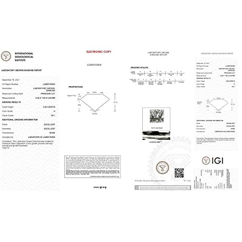 14k Yellow Gold 3.09Ct Princess Cut Diamond Solitaire Certified Pendant Women s 18