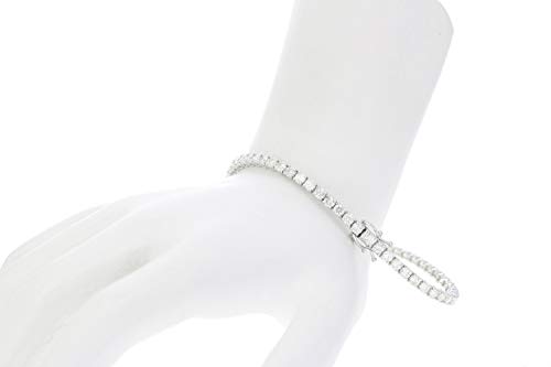 Vir Jewels 5 cttw I1-I2 Clarity Diamond Bracelet 14K White Gold Tennis Round Prong 7 Inches