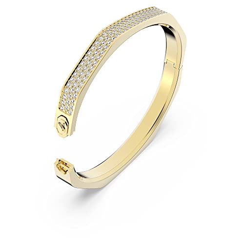 Swarovski Dextera Crystal Bangle Bracelet Jewelry Collection, Gold Tone Finish