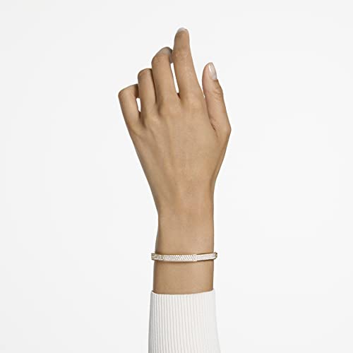 Swarovski Dextera Crystal Bangle Bracelet Jewelry Collection, Gold Tone Finish