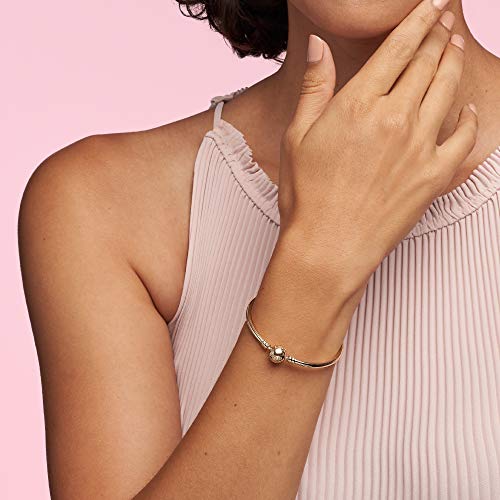 PANDORA Jewelry Moments Bangle Charm 14K Bracelet, 7.5