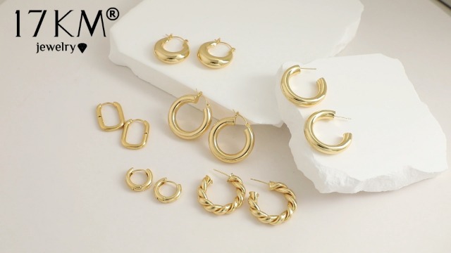 6 Pairs Gold Chunky Hoop Earrings Set for Women Hypoallergenic Thick Open Twisted Huggie Hoop Jewelry for Birthday/Christmas Gifts