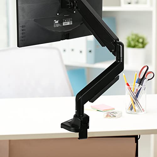 Premium Aluminum Ultrawide Monitor Stand, Gas Spring Arm Fits up to 32 Inches and 33 Pounds, C-Clamp and Grommet Bases, with Clamp and Grommet Base, Monitor Mount for Drawing Tablet