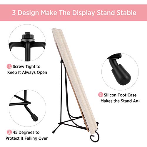 Teamkio 2 Pack Improved Anti-Slip 10 Inch Plate Holder Display Stand, Picture Frame Holder Stand, Easel Display Stand, Book Display Stand