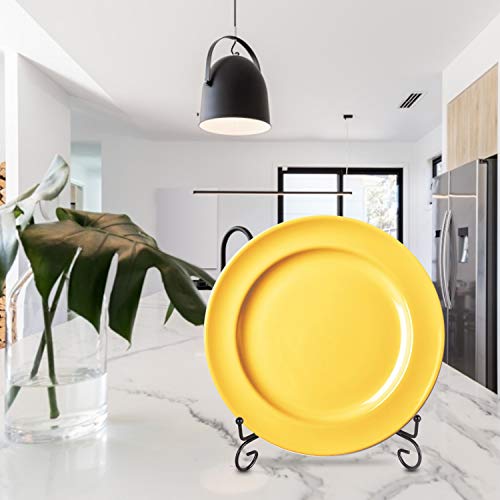 Teamkio 2 Pack Improved Anti-Slip 10 Inch Plate Holder Display Stand, Picture Frame Holder Stand, Easel Display Stand, Book Display Stand