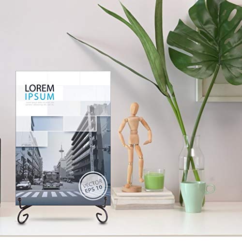 Teamkio 2 Pack Improved Anti-Slip 10 Inch Plate Holder Display Stand, Picture Frame Holder Stand, Easel Display Stand, Book Display Stand