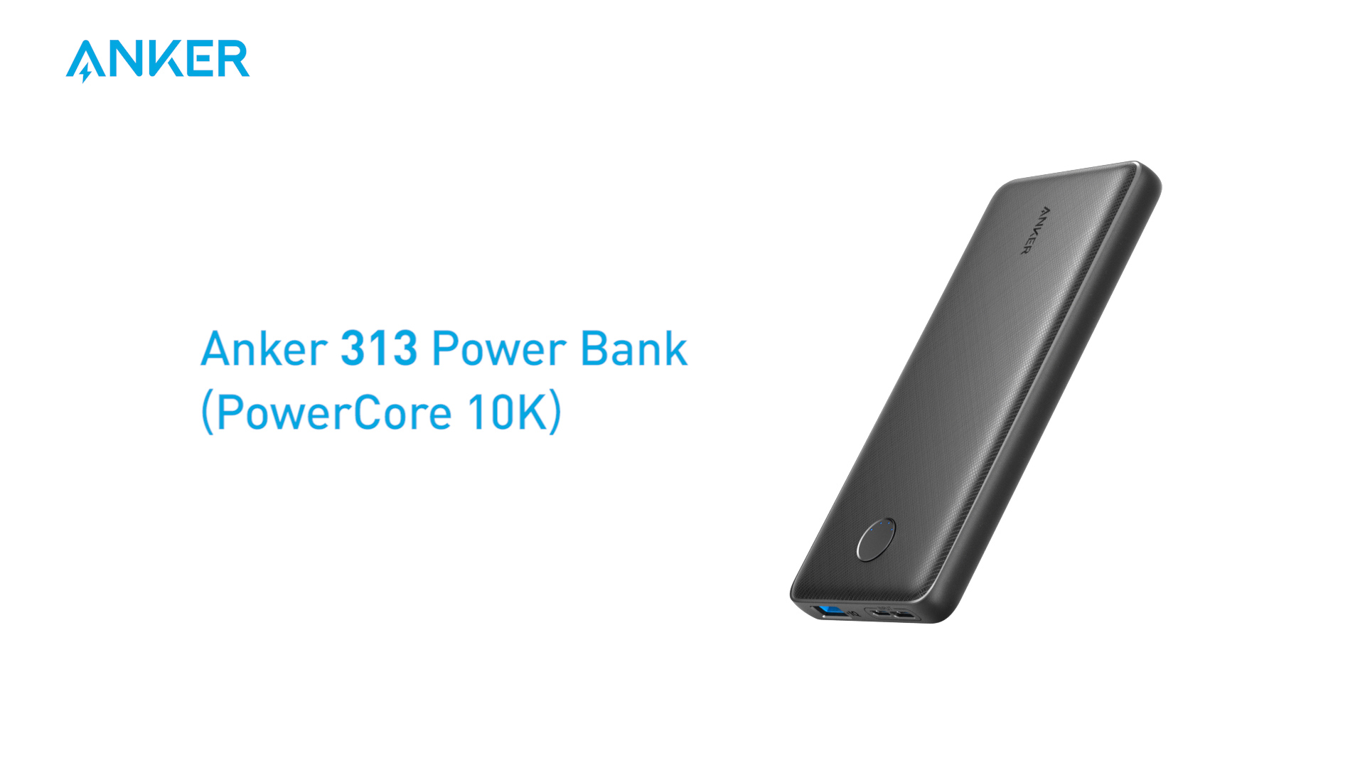 Anker Portable Charger, 313 Power Bank (PowerCore Slim 10K) 10000mAh Battery Pack with PowerIQ Charging Technology and USB-C (Recharge Only) for iPhone, Samsung Galaxy and More