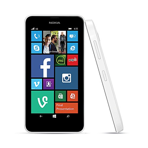 Nokia Lumia 635 8GB Unlocked GSM 4G LTE Windows 8.1 Quad-Core Phone - Black