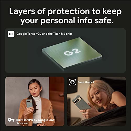 Google Pixel 7 Pro - 5G Android Phone - Unlocked Smartphone with Telephoto/Wide Angle Lens, and 24-Hour Battery - 512GB - Hazel