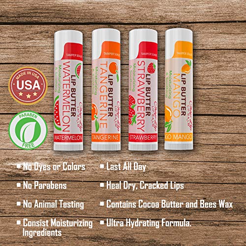 CHAP-LIP Lip Balm 60 Ct. with Fruit Flavors, Cocoa Butter, Coconut Oil | Moisturizing Vitamin E & Total Hydration Treatment & Soothing Lip Therapy (60 Ct Pack of 12)