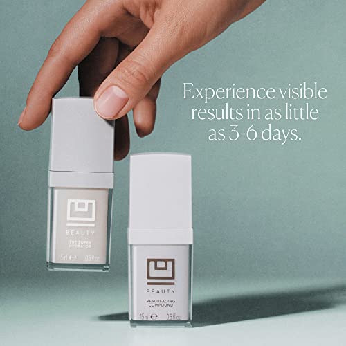 U Beauty The U Beauty Duo - 抗衰老日常精华和超大剂量皮肤保湿护肤套装,温和去角质和透明质酸霜,打造光滑、柔嫩肌肤 - (2 件套)1.7 液体盎司(约 50.3 毫升)