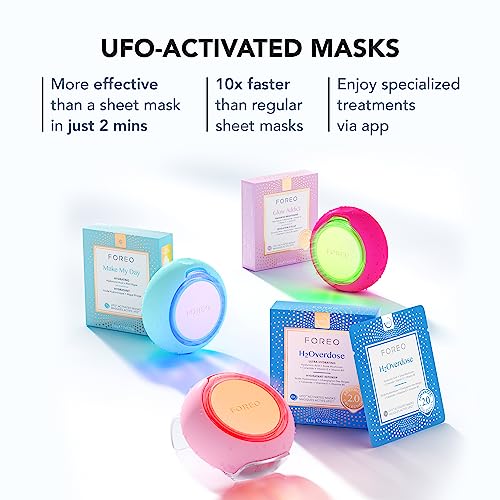 FOREO UFO 3-5-in-1 Full Facial LED Mask Treatment - Deep Moisturiser - Anti Aging Face Mask Beauty - Cryotherapy - Face Massager