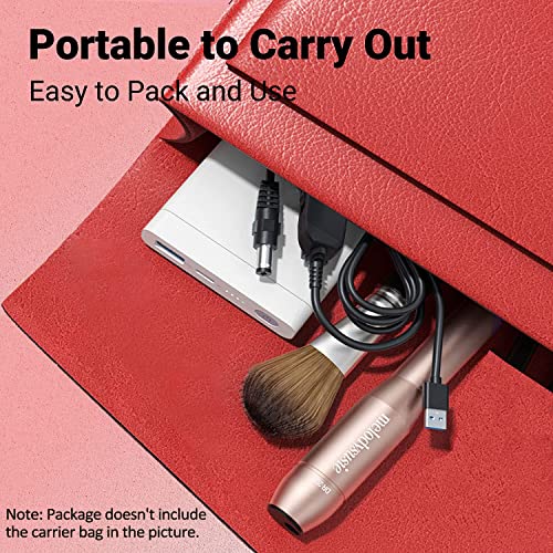 MelodySusie Electric Nail Drill Machine 11 in 1 Kit, Portable Electric Nail File Efile Set for Acrylic Gel Nails, Manicure Pedicure Tool with Nail Drill Bits Sanding Bands Dust Brush, Gold