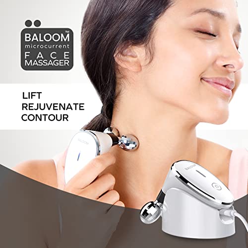 Baloom Microcurrent Facial Massager - Skin Tightening Care for Women and Men - Face/Body Wrinkle Removal, Anti Aging, Skin Rejuvenation, Face Lift , Acne Spot Treatment - 10 Minutes A Day.