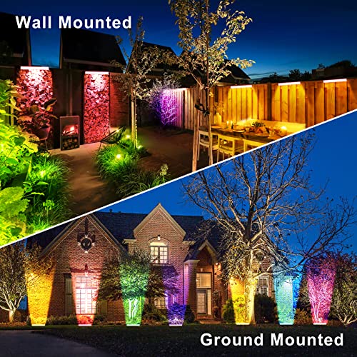 MEIKEE 42W RGB LED Wall Washer Light, 3350lm, IP66 Waterproof RGB Wash Light Bar with Remote, Timing Memory Dimmable Wall Flood Strip Light for Stage Party Wedding Decoration-4 Pack