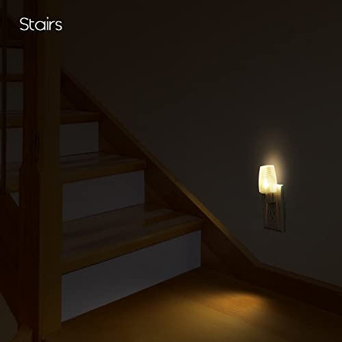 Emotionlite Plug in Night Light, Manual On Off Switch, Warm White LED Nightlight, Kids, Nursery, Bedroom, Bathroom, Hallway, Stairs, Kitchen, UL Listed, 6 Pack