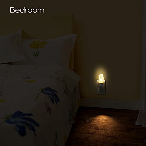 Emotionlite Plug in Night Light, Manual On Off Switch, Warm White LED Nightlight, Kids, Nursery, Bedroom, Bathroom, Hallway, Stairs, Kitchen, UL Listed, 6 Pack
