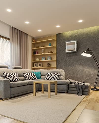 Sunco Lighting 24 Pack 4 Inch Ultra Thin LED Recessed Ceiling Lights Slim, 3000K Warm White, Dimmable, 10W=60W, Smooth Trim, Wafer Thin, Canless with Junction Box - Energy Star ETL T24