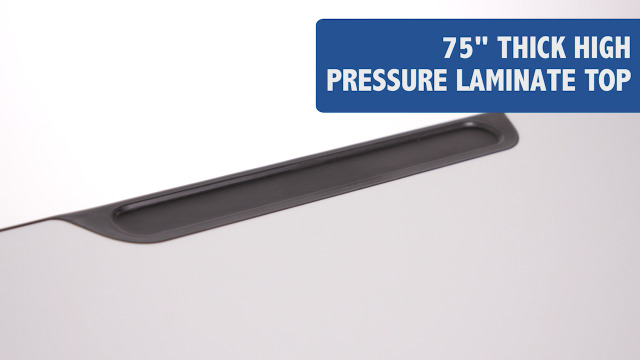 Flash Furniture Billie Student Desk with Grey Top and Adjustable Height Black Pedestal Frame