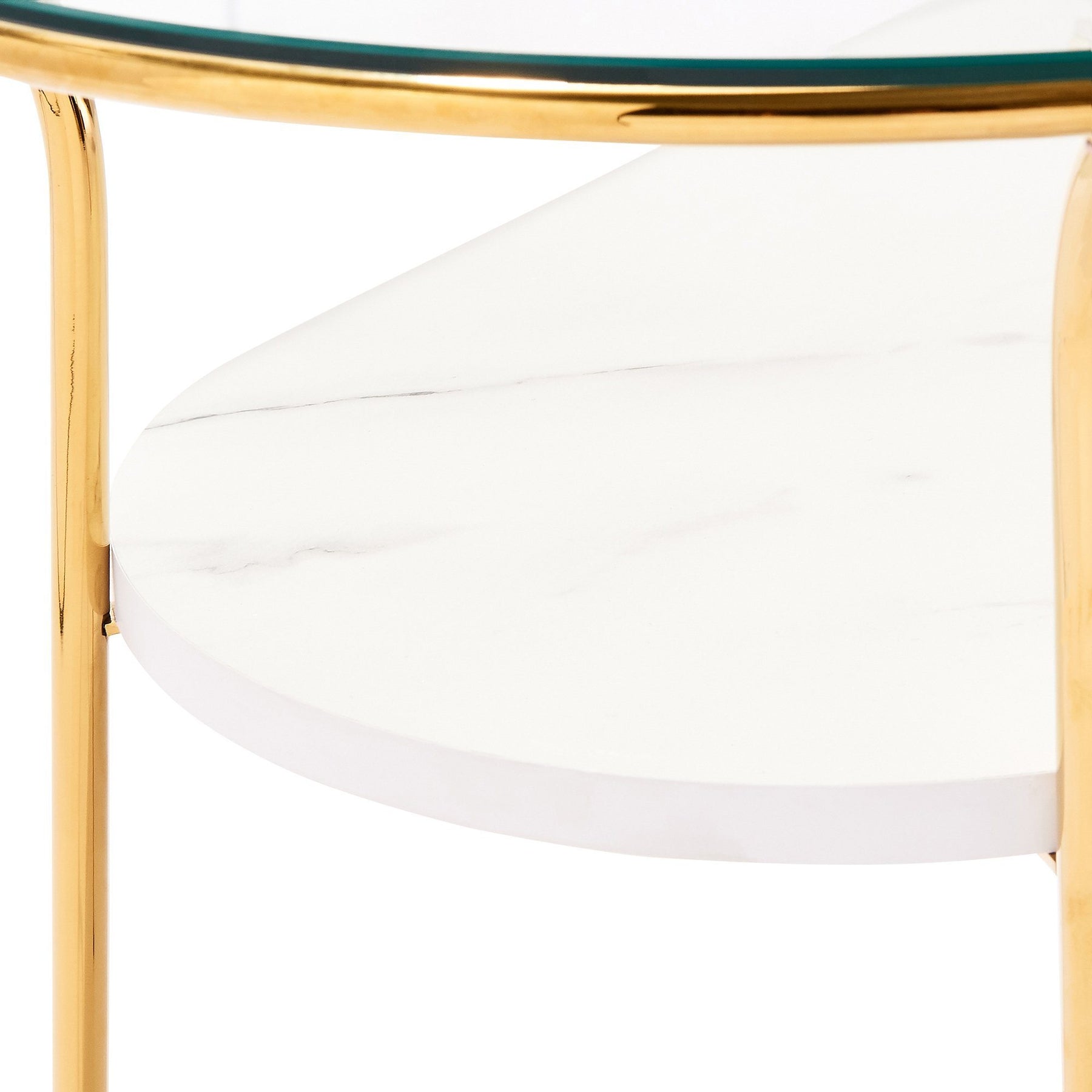 Legato Coffeetable Small Gold X Marble (W750 X D450 X H370)