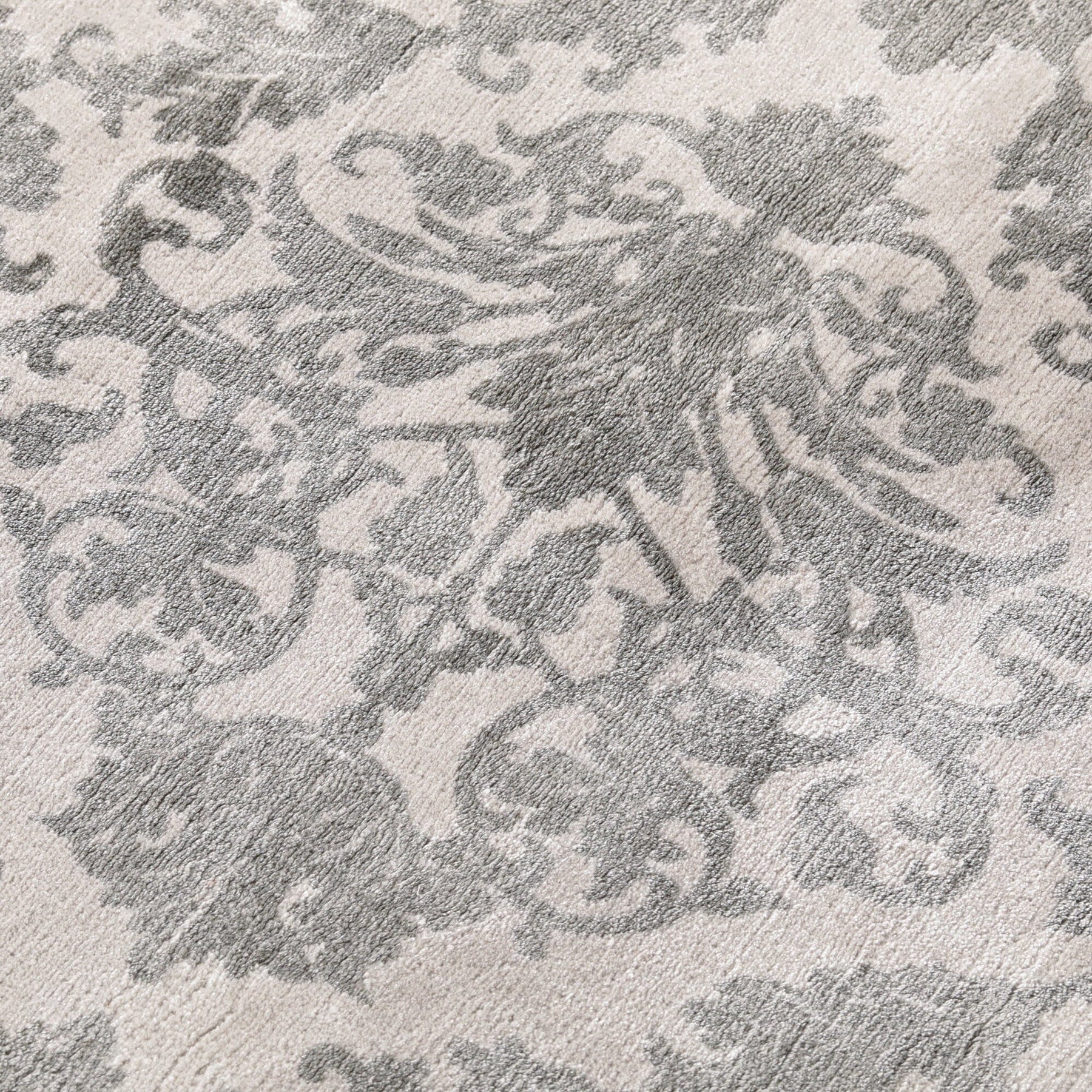 Damask Viscose Rug L 2600 × 1700 Light Gray