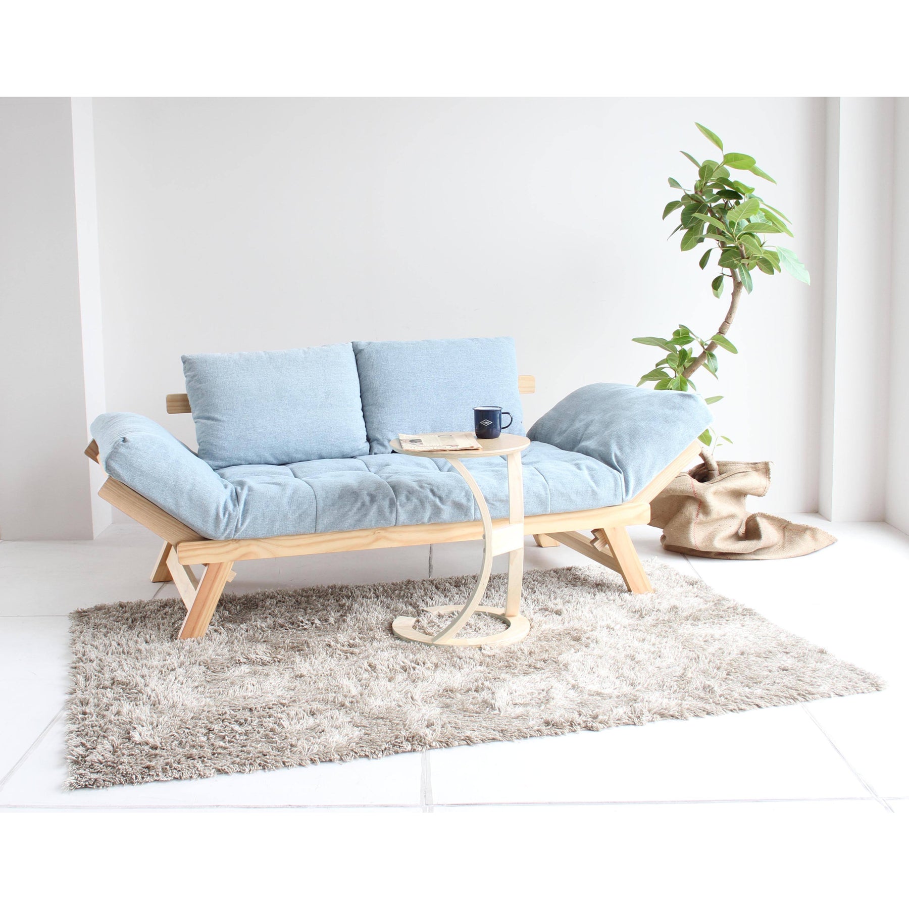 Side Table Lotus Natural (W400 X D400 X H560)