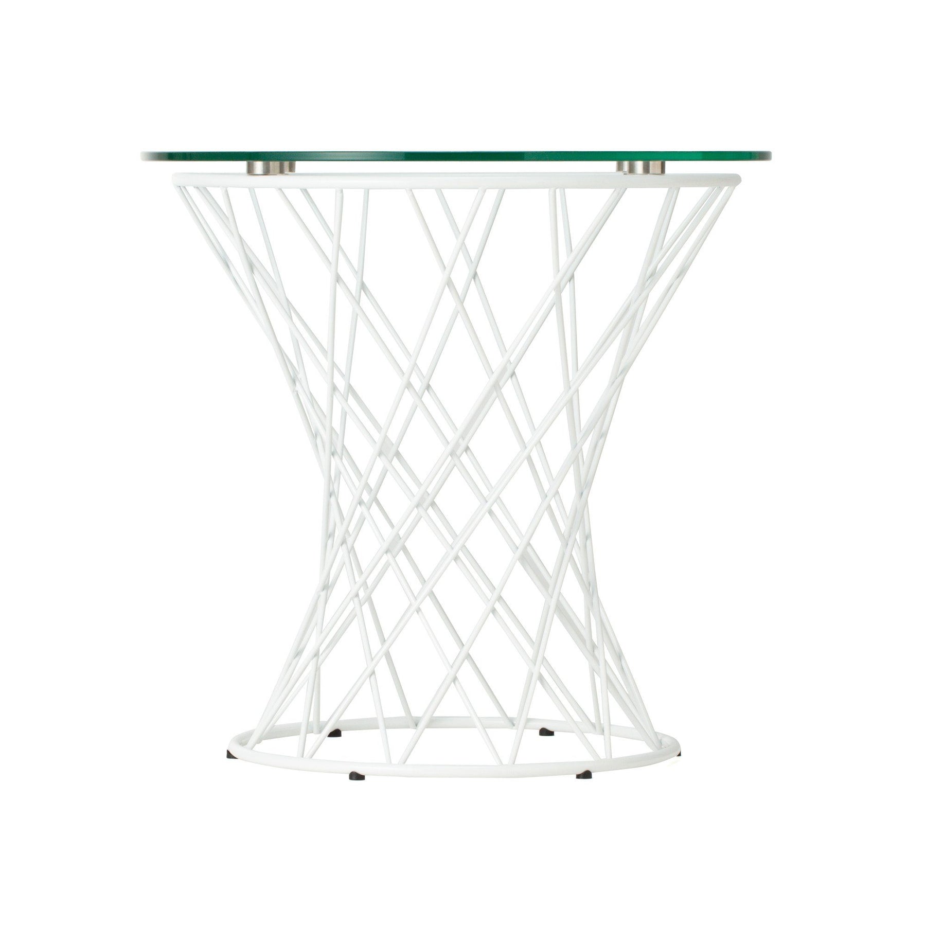 Maglia Side Table 50 Clear X White (A) (W500 × D500 × H485)