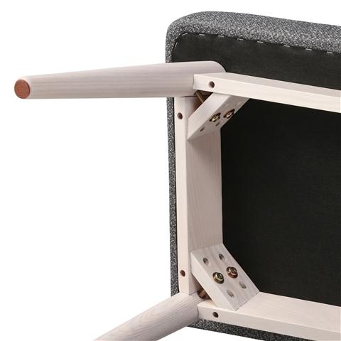 Pioni Sofa Gray X White (W1350 × D537 × H740)